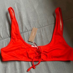 Jcrew swim bralette top- NWT orangey red